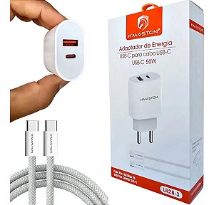 Carregador Cabo Tipo C com Tipo C Hmaston Turbo 50w VPN