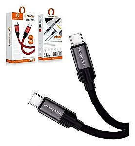 Cabo Carregador Hmaston  Usb Tipo C com Tipo C Rápido Turbo 65w
