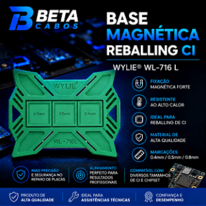 Base Pad Silicone Suporte Magnética Para Reballing Ci Wl 716 Wylie WY