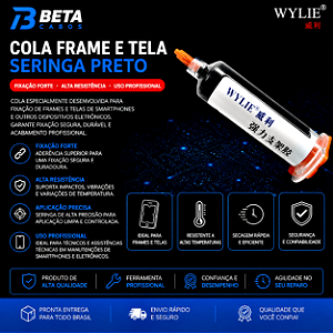 Cola Frame Silicone Seringa Preta Reparação De Celular WL 675 Wylie