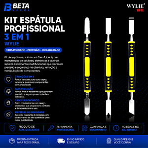 Kit Espatula Profissional 3 Em 1 663