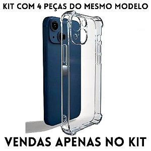 Capa iPhone 14 MAX *KIT COM 4 PEÇAS* TPU Transparente Valor Unitario R$: 3,90