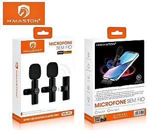 Microfone Lapela Duplo Wireless Hmaston Iphone SmartPhone IOS