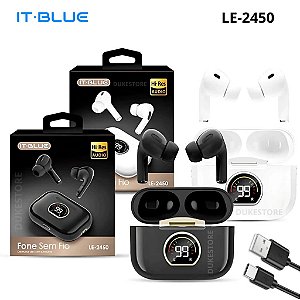 Fone De Ouvido Sem Fio Bluetooth 5.3 Tws It-blue Le-2450