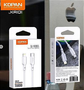 Cabo de Dados PD 30W Tpo c x Iphone Kaidi KDPAN Turbo Carregamento Rápido