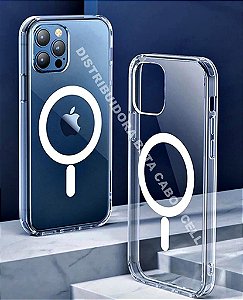 Capa Transparante TPU Megsafe Iphone 11 12 13 14 15 16 Pro Max