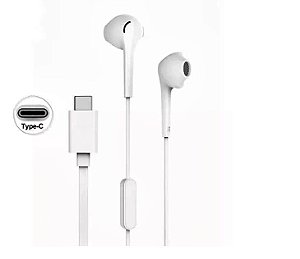Fone de Ouvido Entrada Tipo-C com Microfone Tipo C