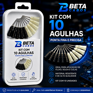 Agulha Curta para Seringa para Aplicação Fluxo Pasta Uv Cola Com 10 unidades Wylie WL- 426