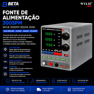 Fonte de Alimentação Wylie 3005PM 30V 5A 110v - 220v