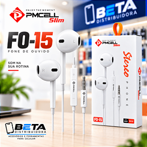 Fones De Ouvido Com Microfone Pmcell Fo-15 FO 15 NVD