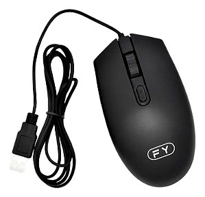 Mouse Óptico com Fio FY Rgb Convencional Usb Plug & Play Óptico