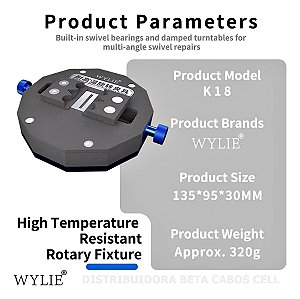 Suporte Giratorio Placa e CI Universal WYLIE K18