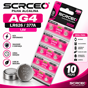 Bateria Pilha Screo AG4 377A LR626 VNP