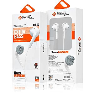 Fone de Ouvido Auricular Extra Bass Stereo PMCELL FO 14 NVD