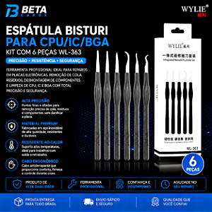 Espatula Bisturi Bga Conjunto com 5 Espatula WL 363 Wylie
