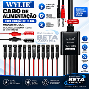 Cabo Alimentação Teste Placa iPhone 6 ao 17PM WYLIE WL-647L 647L 647 L
