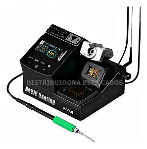 Estação De Solda Profissional Wylie Wl c210p 200w Alta Potência Com Aquecimento Rápido Para Reparo De Placas Pcb E Eletrônicos Controle De Temperatura Preciso