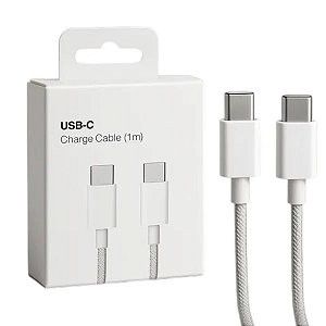 Cabo Tipo c USB C para USB C Tope C 60w 1 Metro Revestido em Nylon Carregamento Turbo