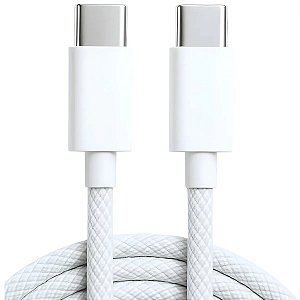 Cabo Tipo c USB C para USB C Type C 60w 1 Metro Revestido em Nylon