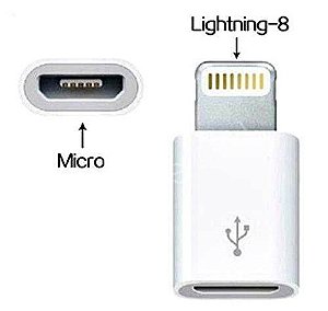 Adaptador Micro Usb V8 Para Lightning IPhone