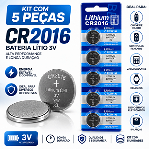 Bateria 2016 cartela com 5 Baterias na Cartela VNP