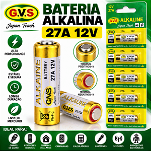 BATERIA 27 A 12Volts Pilha 27A Para Controle Remoto VPN