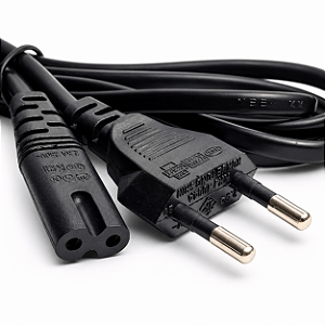 Cabo Força Energia Bipolar 8 Fonte Notebook Impressora Radio