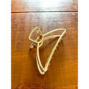 Presilha de Cabelo Grande Dourada Metal | Acessório Feminino Elegante e Resistente