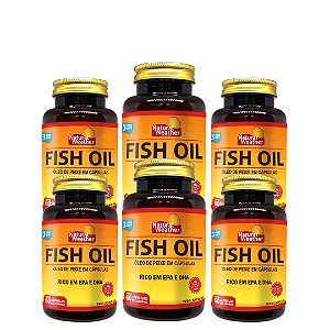 Ômega 3 Fish Oil 1000mg 6 Unidades - Natural Weather - 60 Cápsulas