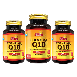 Coenzima Q10 200 Mg Por Porção -  3 Unid - Natural Weather – 60 Cápsulas