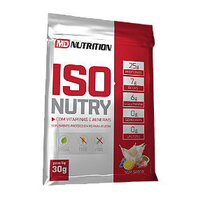 Iso Nutry Dose Única Whey Protein Isolado, Glutamina, BCAA e Polivitamínico – 30 g | MD Nutrition