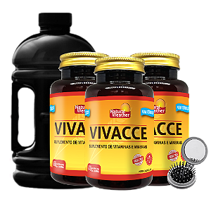 Vivacce Natural Weather - Pele, Cabelo e Unha - Compre 3 Unidades Ganhe um Escova De Cabelo + Galão 2,2L