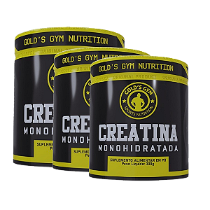 Creatina Gold’s Gym 300g – Kit com 3 Unidades | Alta Pureza