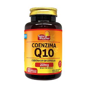 Coenzima Q10 Natural Weather – 200 mg por Porção – 60 Cápsulas