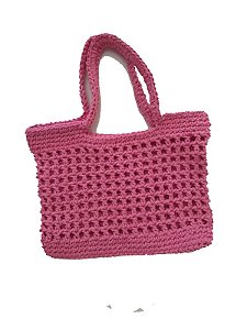 Bolsa de Mão Modelo Praia  Piscina Esporte Feminina Infantil Artesanal em Crochê Feito a Mão