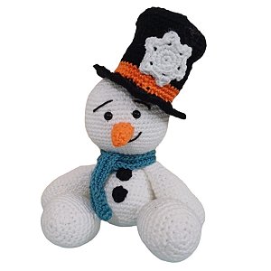 Boneco de  Neve Amigurumi em Croche