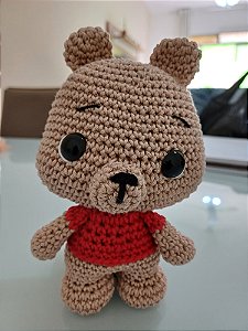 Ursinho Pooh Amigurumi Artesanato em Crochê feito a mão