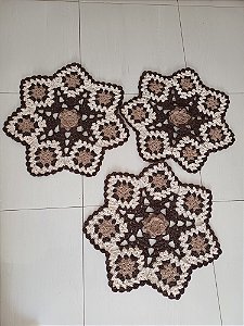 Joo de Banheiro Rstrela do Mar Artesanato em Crochê feito a mão