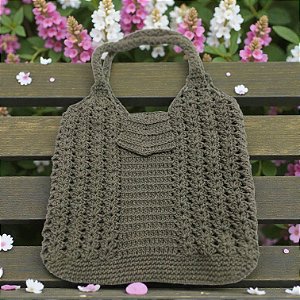 Bolsa Charme Ombro Crochê Artesanato Feito A Mão Passeio Tardes