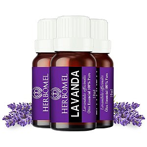 Kit 03 Óleo Essencial Lavanda Francesa 10ml HerboMel Natural