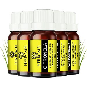 Kit 05 Óleo Essencial Citronela​ 10 mL HerboMel Natural