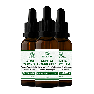 Kit 03 Glicerol de Arnica 30ml HerboMel Natural