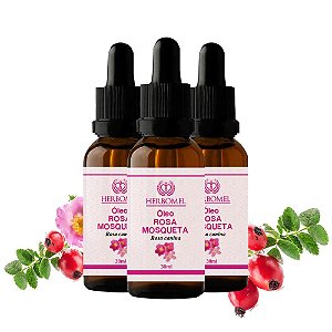 Kit 03 Óleo Vegetal Rosa Mosqueta 30ml HerboMel Natural