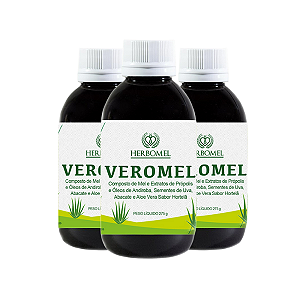 Kit 03 unidades Veromel 275g HerboMel Natural