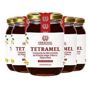 Kit 5 Unidades Tetramel 230g HerboMel Natural