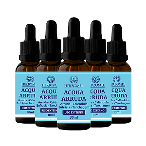 Kit 05 Unidades Acqua Arruda 30ml - HerboMel Natural