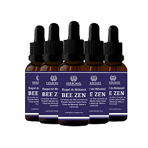 Kit 05 Melomel Bee Zen Calmamente 30ml HerboMel Natural
