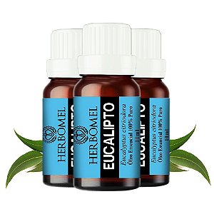 Kit 03 Óleo Essencial Eucalipto 10ml HerboMel Natural