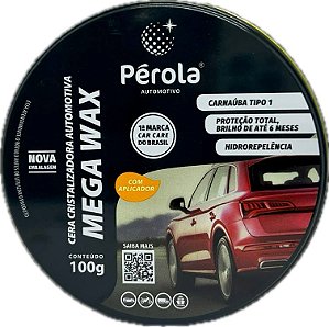 Pérola, Cera De Carnaúba Cristalizadora Mega Wax 100G