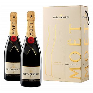 Kit 2 Champagnes Moët & Chandon Imperial Brut - Twin Set - 750 ml